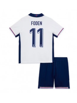 England Phil Foden #11 Heimtrikotsatz für Kinder EM 2024 Kurzarm (+ Kurze Hosen)